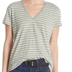 NWT $20 Madewell Theresa V-Neck T-Shirt in Green - Size XXS!